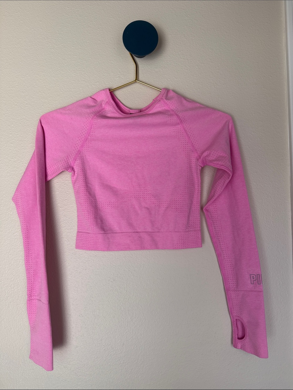 PINK ACTIVE Seamless Long Sleeve Crop Top